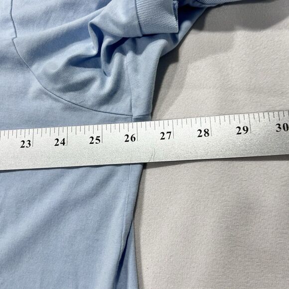 Lacoste Men Short Sleeve Cotton Light Blue Polo Button Logo Shirt Size 8 2XL - Picture 8 of 9